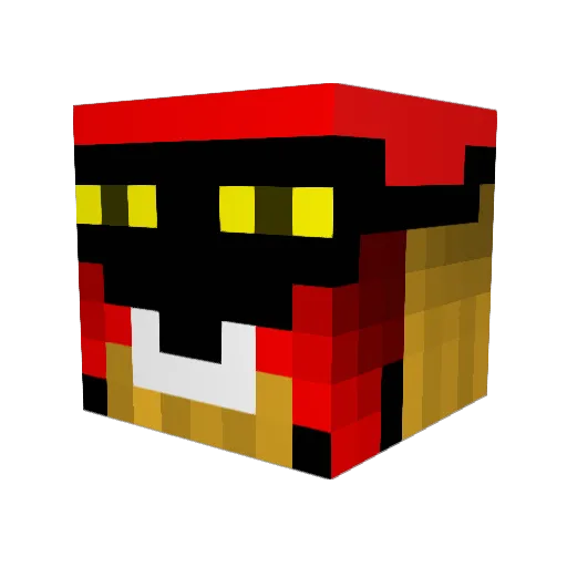 deldelda Minecraft avatar head, 3D render