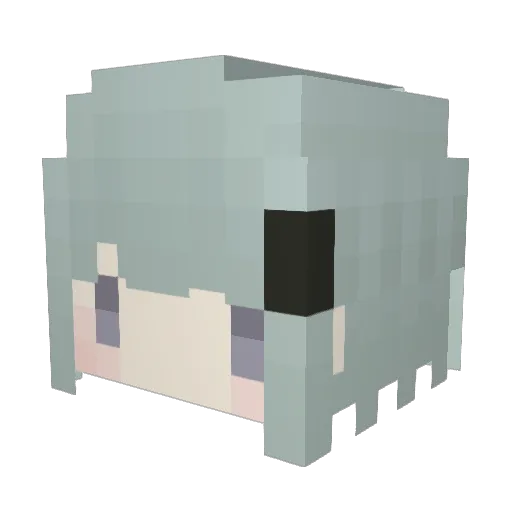 delete00 Minecraft avatar head, 3D render