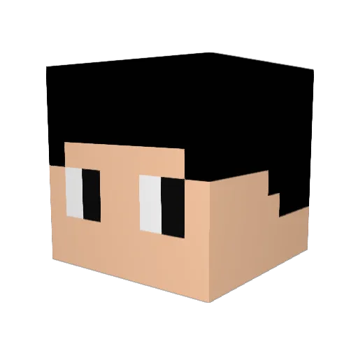 delete189 Minecraft avatar head, 3D render