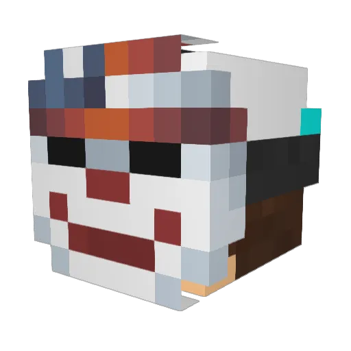 delf35 Minecraft avatar head, 3D render