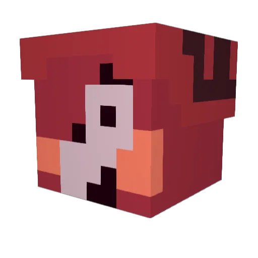 delfrontwastaken Minecraft avatar head, 3D render