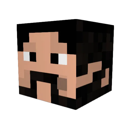 delhack Minecraft avatar head, 3D render