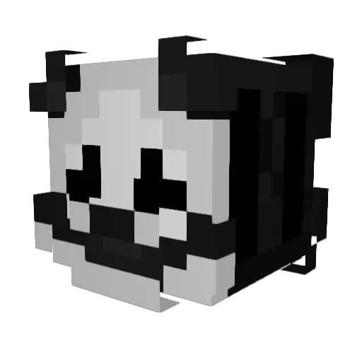 delhh Minecraft avatar head, 3D render