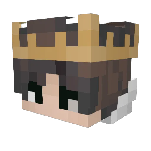 deliberatelawfu Minecraft avatar head, 3D render
