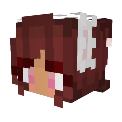 delicatekiss Minecraft avatar head, 3D render