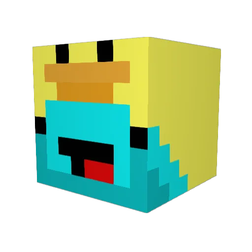delicatsy Minecraft avatar head, 3D render