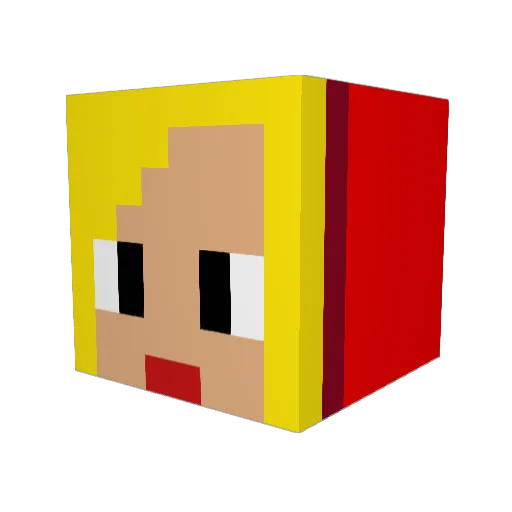 delicious120 Minecraft avatar head, 3D render