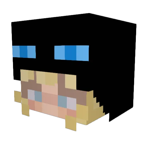 delicje Minecraft avatar head, 3D render
