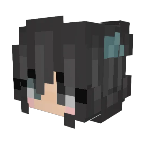 delirawrs Minecraft avatar head, 3D render