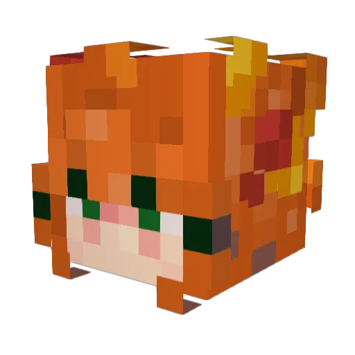 delizas Minecraft avatar head, 3D render