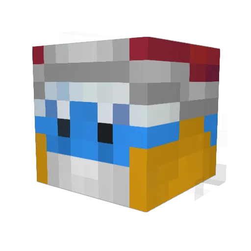 dell45 Minecraft avatar head, 3D render