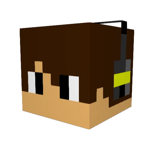 dello_69 Minecraft avatar head, 3D render
