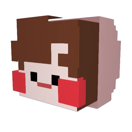 delluna07 Minecraft avatar head, 3D render