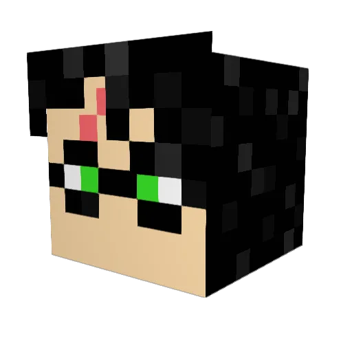 delnach Minecraft avatar head, 3D render