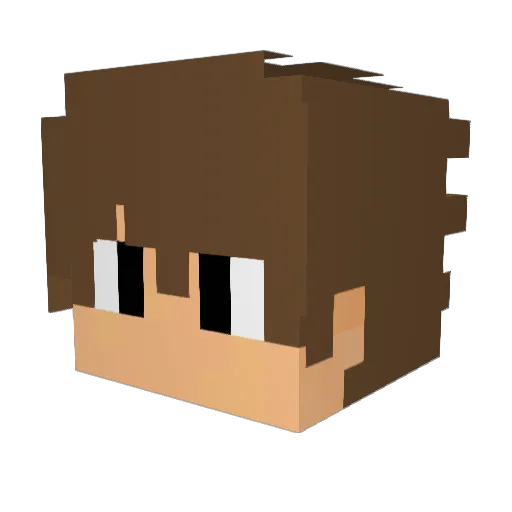 delo61 Minecraft avatar head, 3D render
