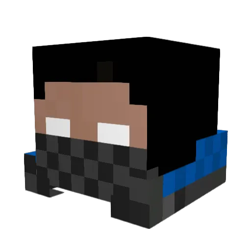 delongh Minecraft avatar head, 3D render