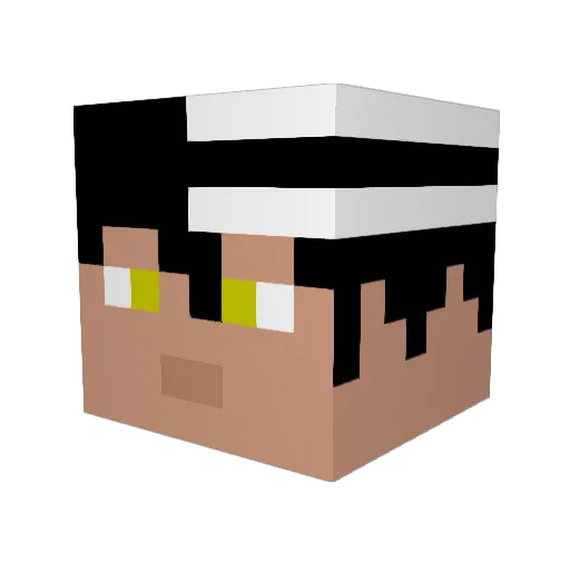 delorer Minecraft avatar head, 3D render