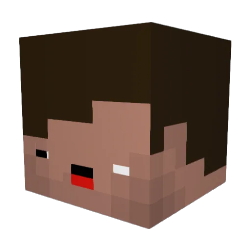 deltacove Minecraft avatar head, 3D render
