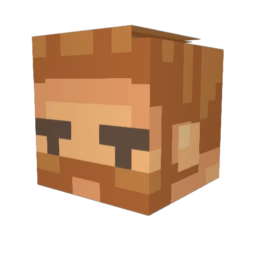 deltagoon Minecraft avatar head, 3D render