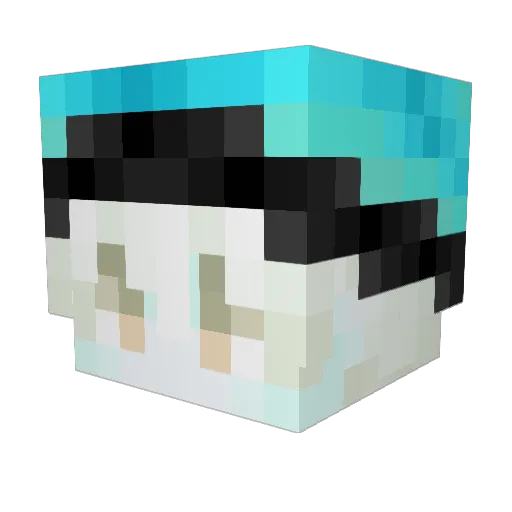 deltaxN Minecraft avatar head, 3D render