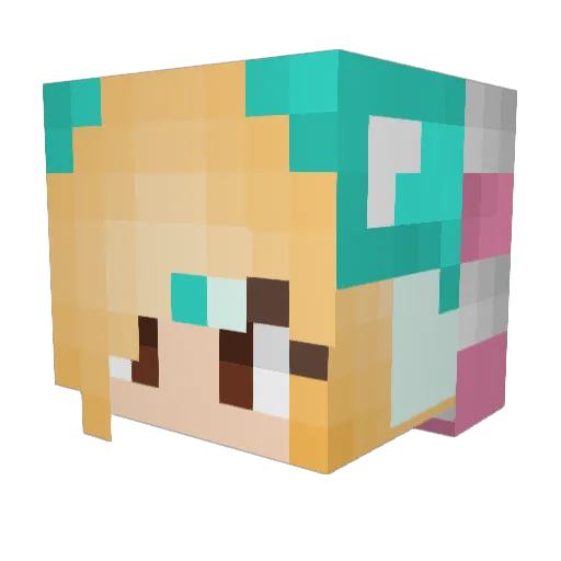 deltazx1 Minecraft avatar head, 3D render