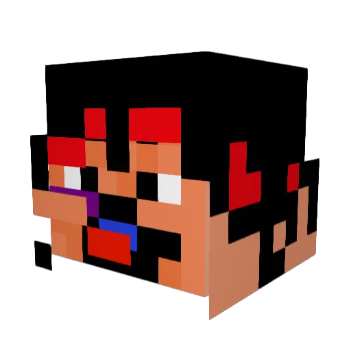 deltonio2 Minecraft avatar head, 3D render