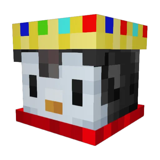 delux2000 Minecraft avatar head, 3D render