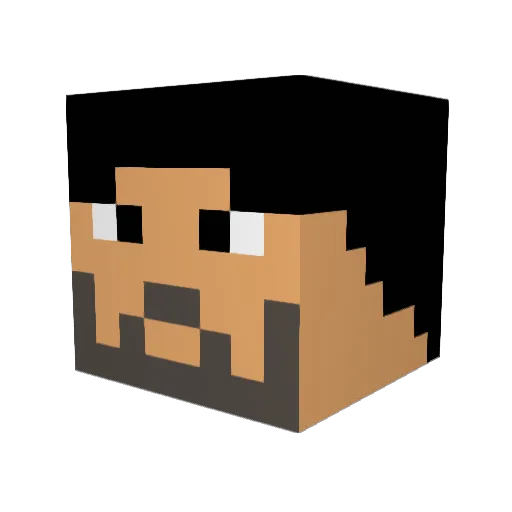 delvic_g Minecraft avatar head, 3D render