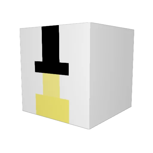 delyander Minecraft avatar head, 3D render