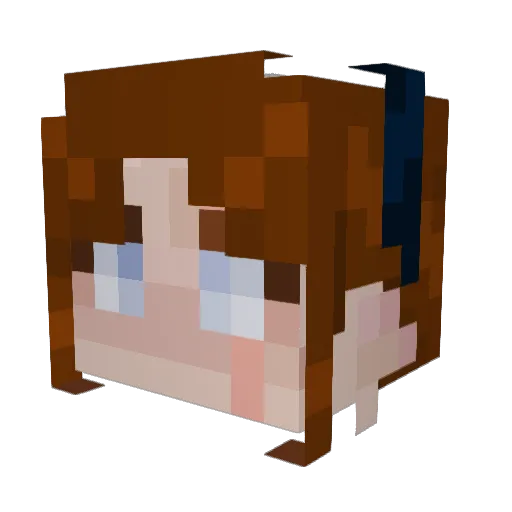 dem0nsupp0rt Minecraft avatar head, 3D render
