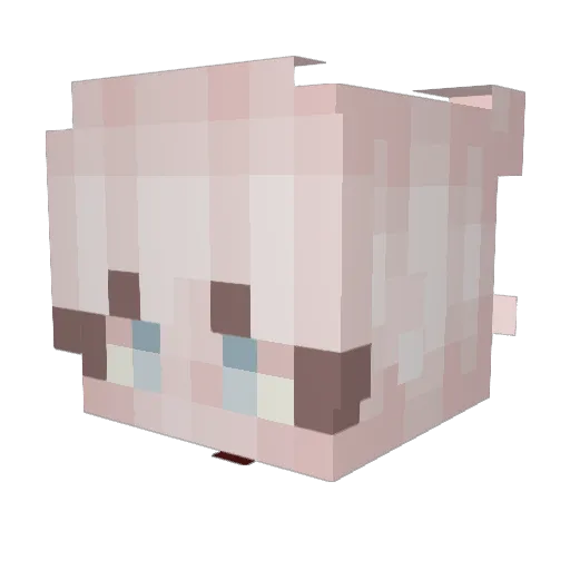 dem_9 Minecraft avatar head, 3D render