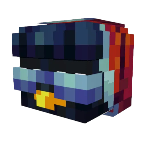 demamo7 Minecraft avatar head, 3D render