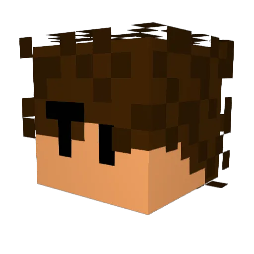 demdoesgaming Minecraft avatar head, 3D render