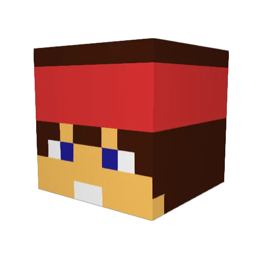 demelidor_dx Minecraft avatar head, 3D render