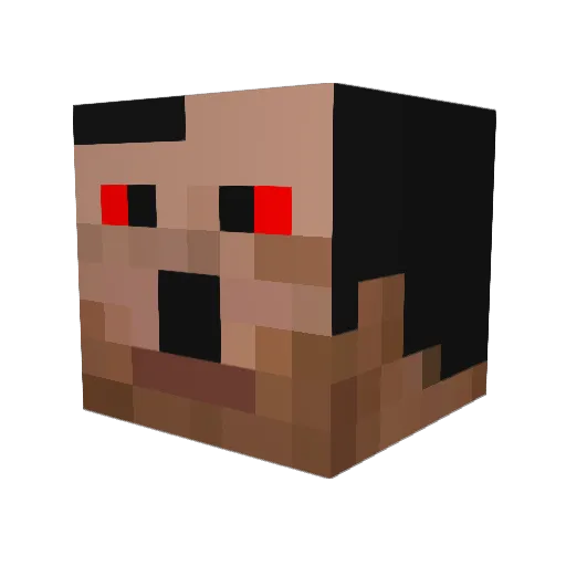 dementant Minecraft avatar head, 3D render