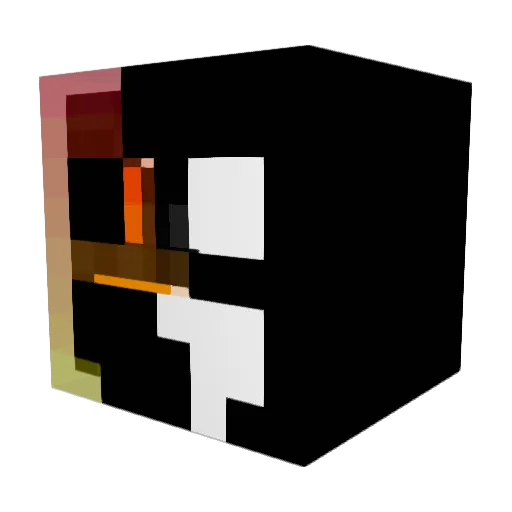 demenzi Minecraft avatar head, 3D render