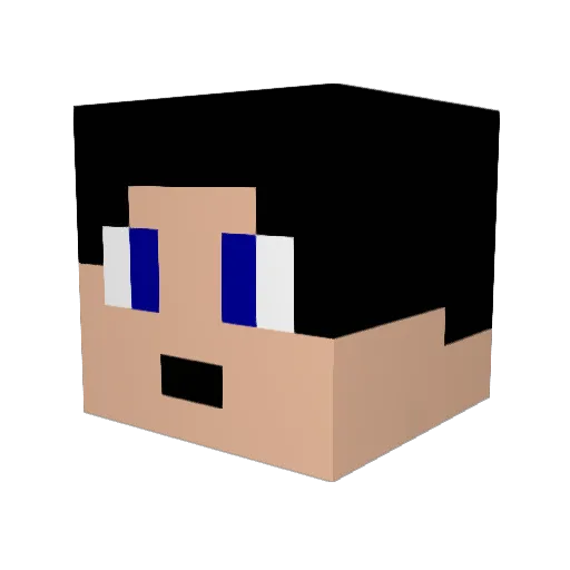 demetran Minecraft avatar head, 3D render