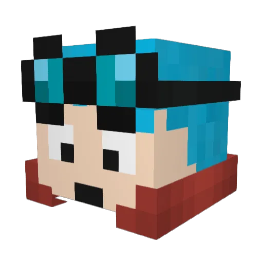 demgoze Minecraft avatar head, 3D render