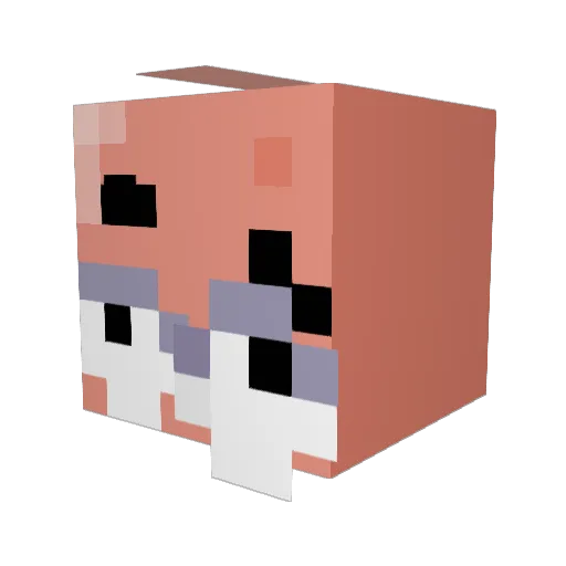 demialienmo Minecraft avatar head, 3D render
