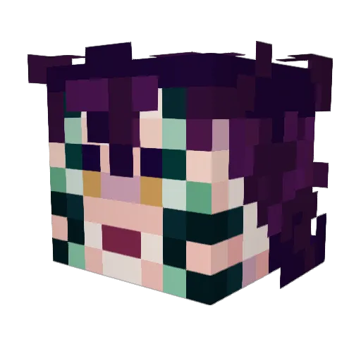 demifiend13 Minecraft avatar head, 3D render