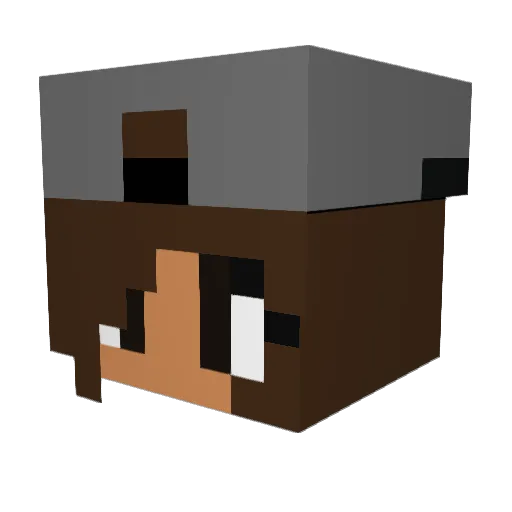 demiramza Minecraft avatar head, 3D render