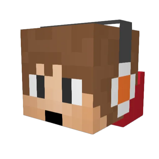 demirrahman Minecraft avatar head, 3D render