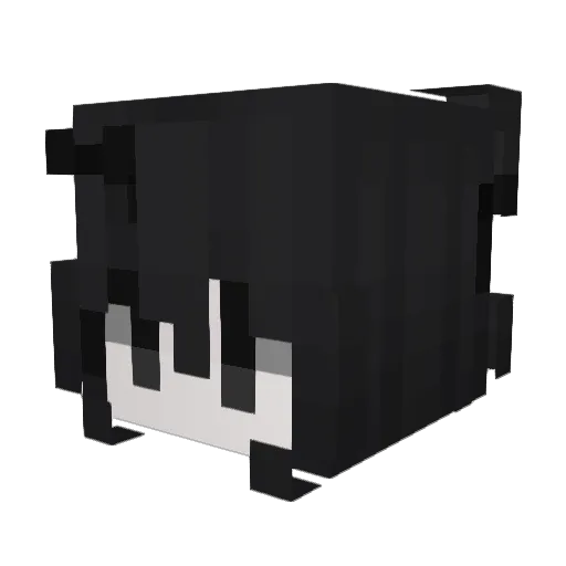 demiscent Minecraft avatar head, 3D render