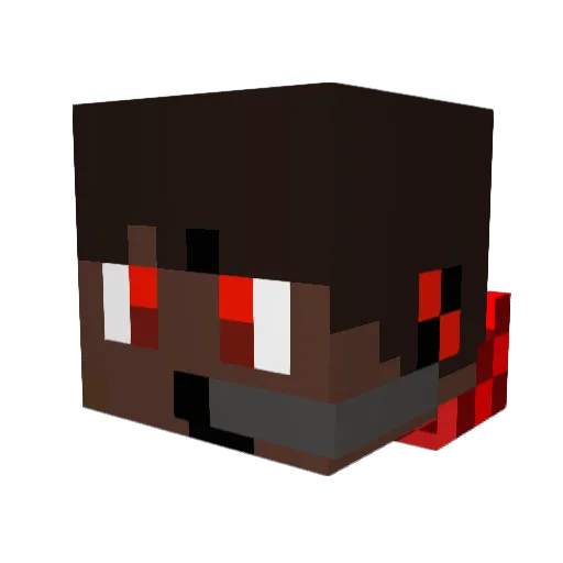 demisking Minecraft avatar head, 3D render