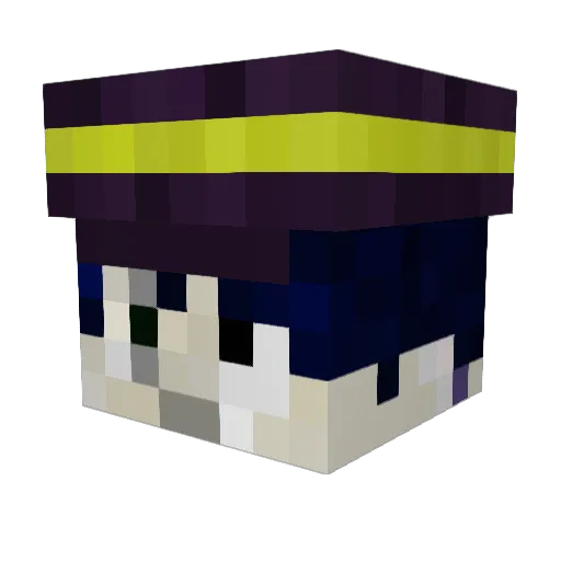 demisu Minecraft avatar head, 3D render