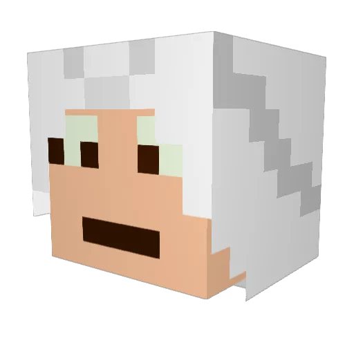 demmity Minecraft avatar head, 3D render