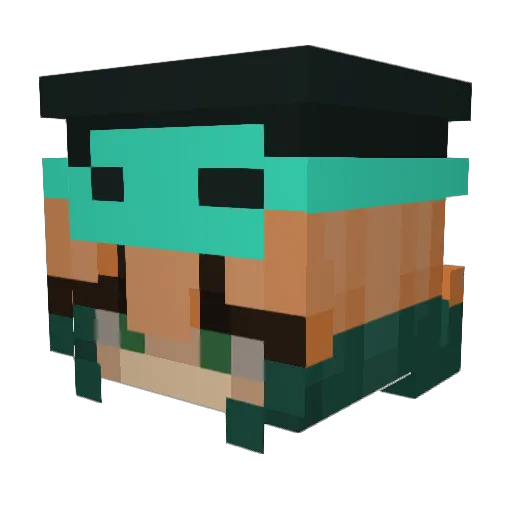 demo5555 Minecraft avatar head, 3D render