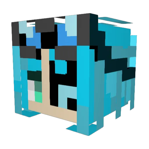 demokar Minecraft avatar head, 3D render