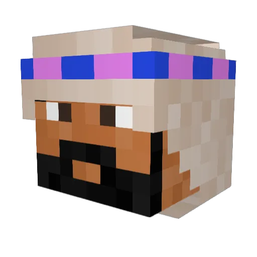 demokeys Minecraft avatar head, 3D render
