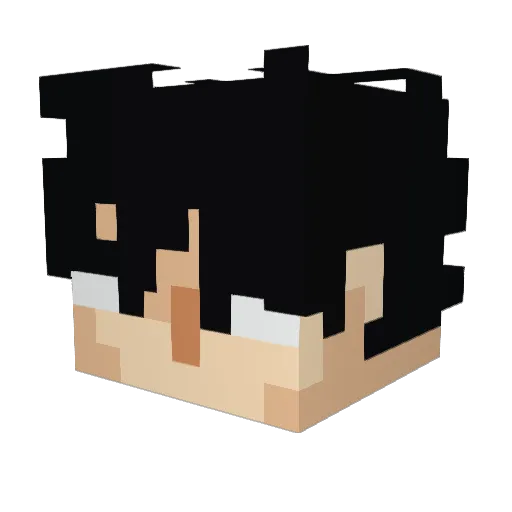 demolsh Minecraft avatar head, 3D render